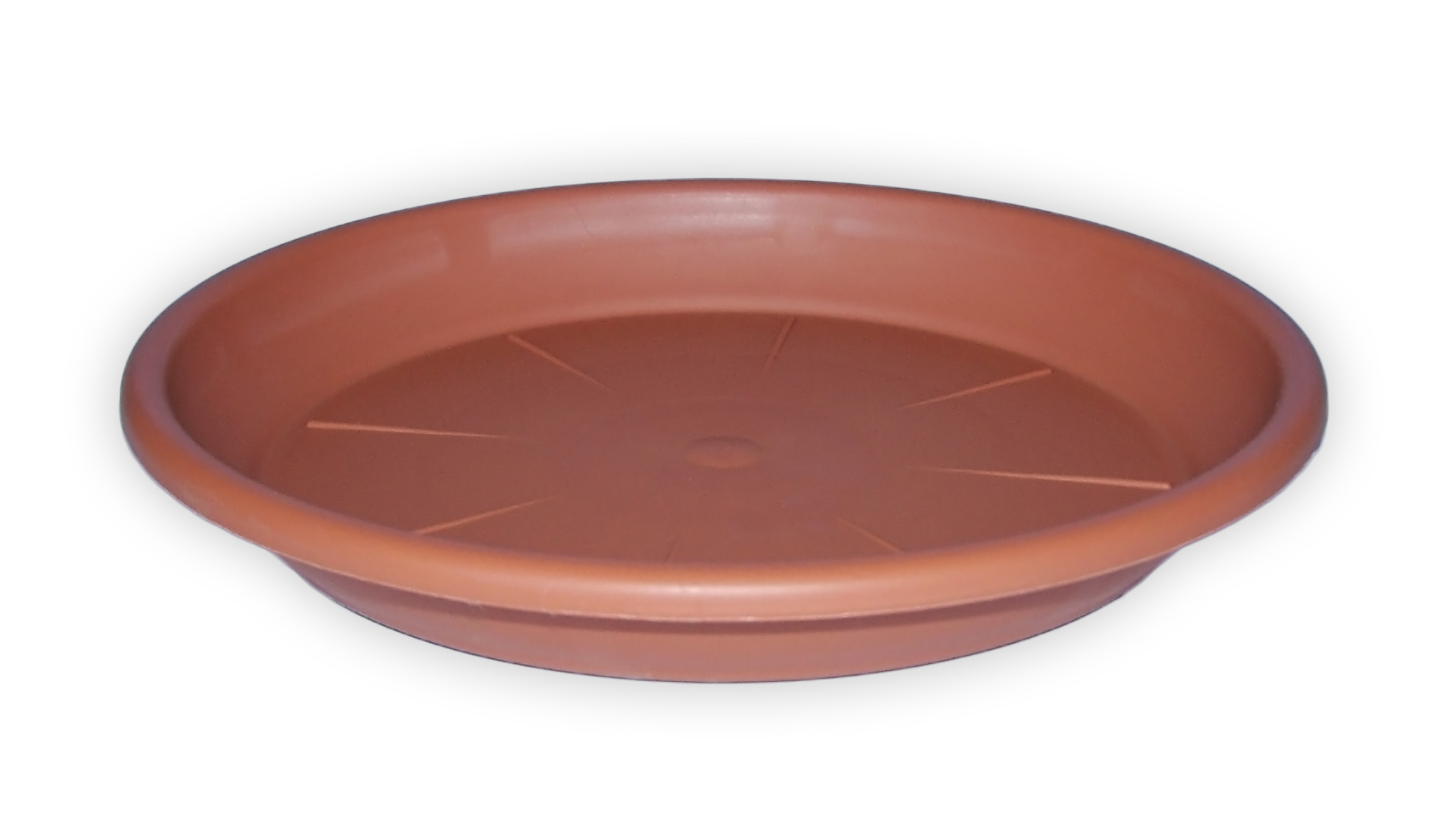 Plastic terracotta terracotta carrot plate with ribs 22 cm